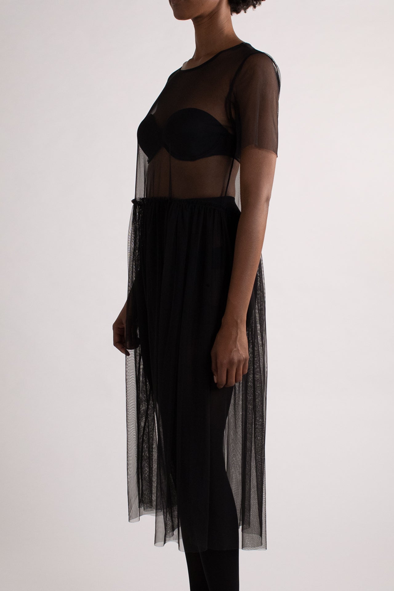 Black Sheer Tulle Dress