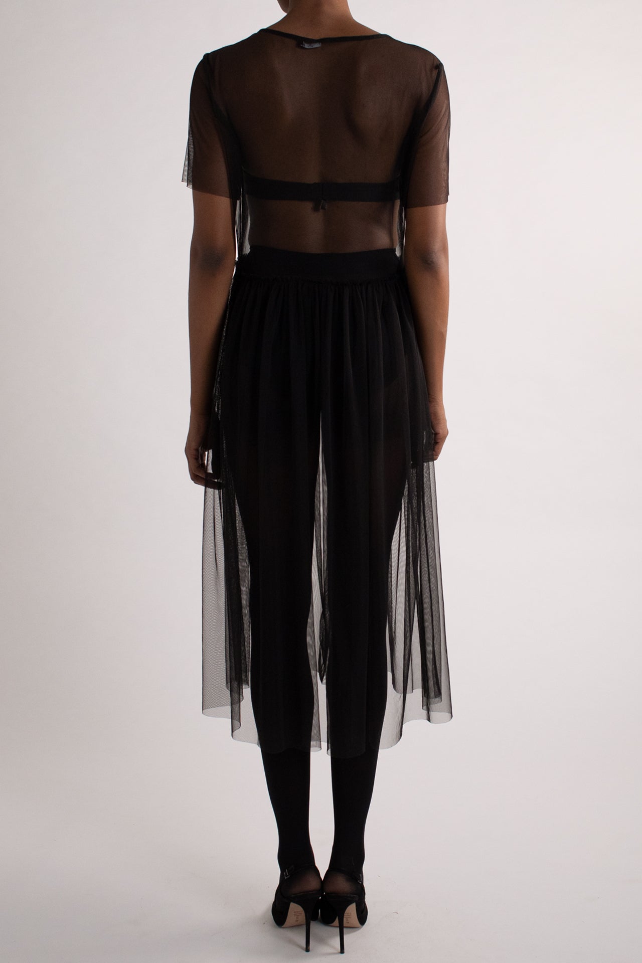 Black Sheer Tulle Dress