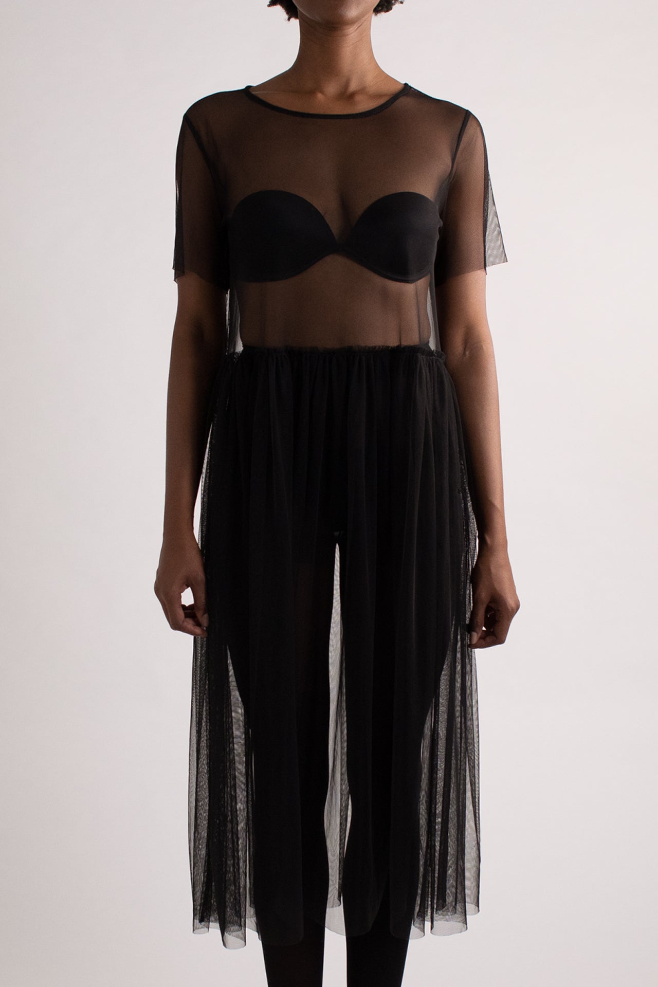 Black Sheer Tulle Dress