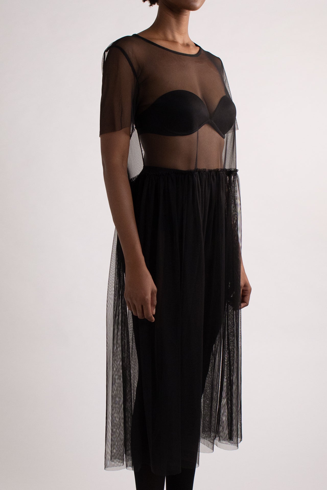 Black Sheer Tulle Dress