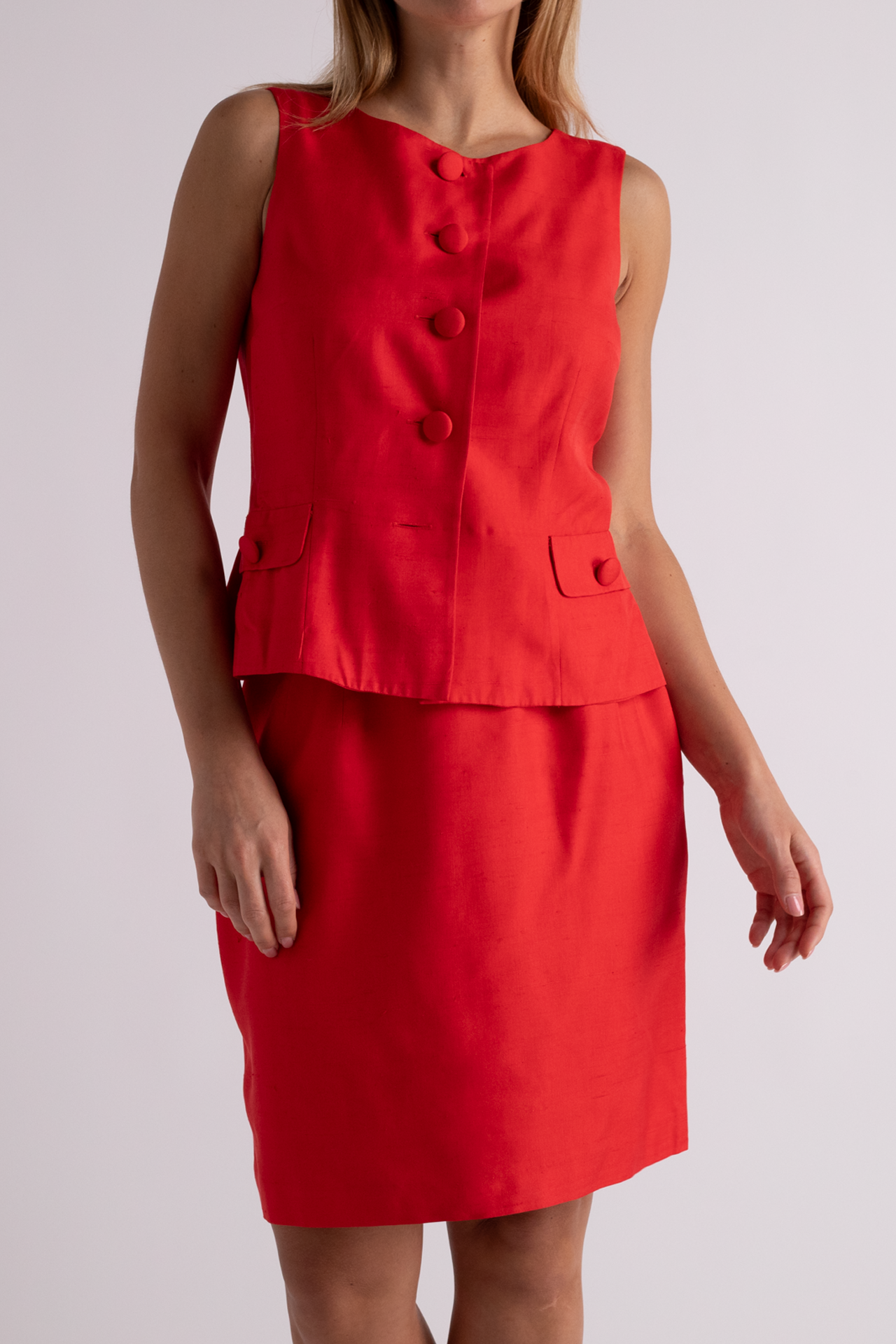 Donna Morgan Red Skirt & Top Set