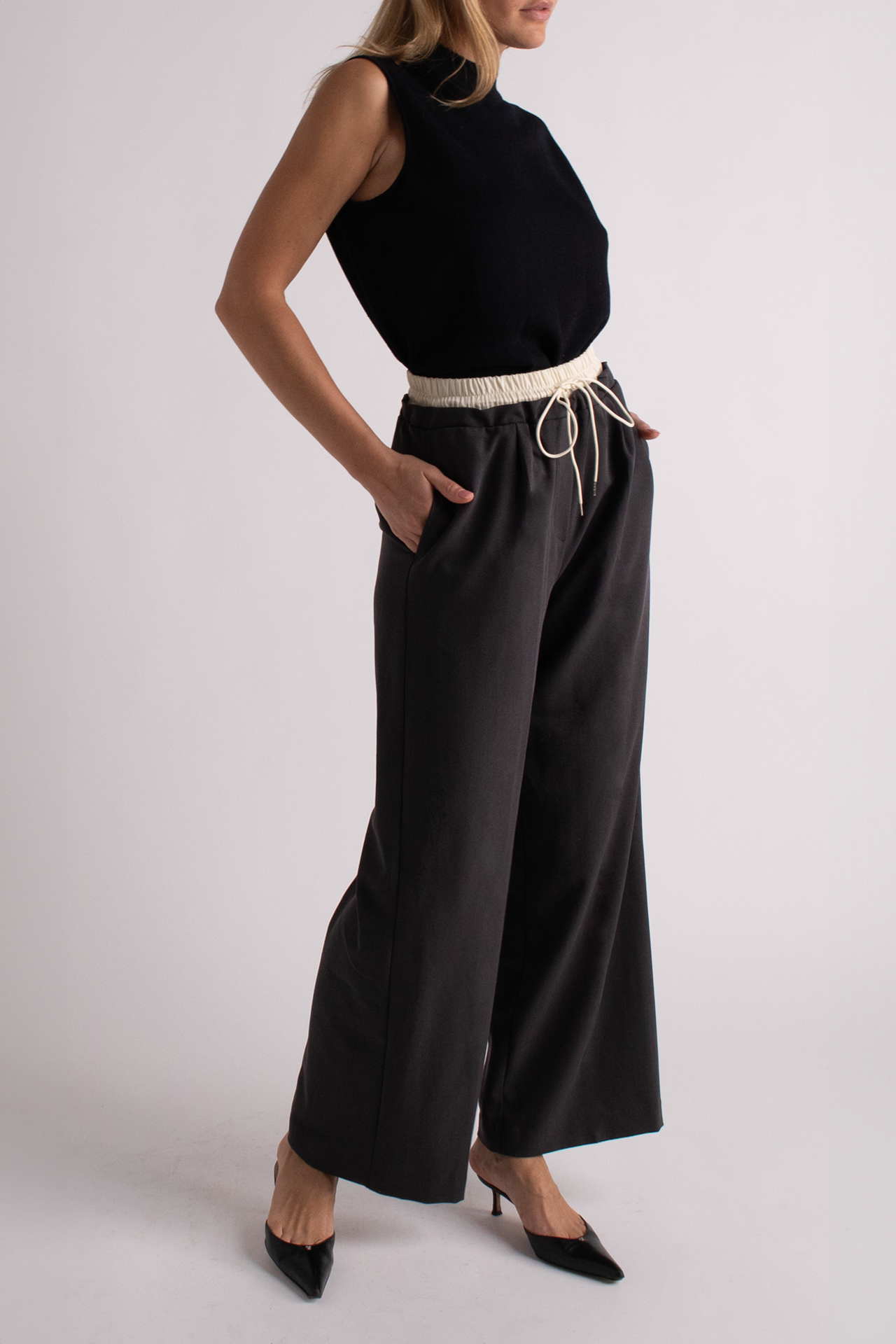 Two Tone Waistband Trousers