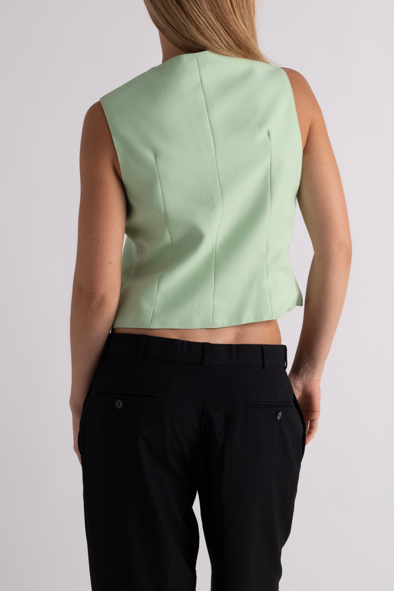 Mint Green Button Down Vest