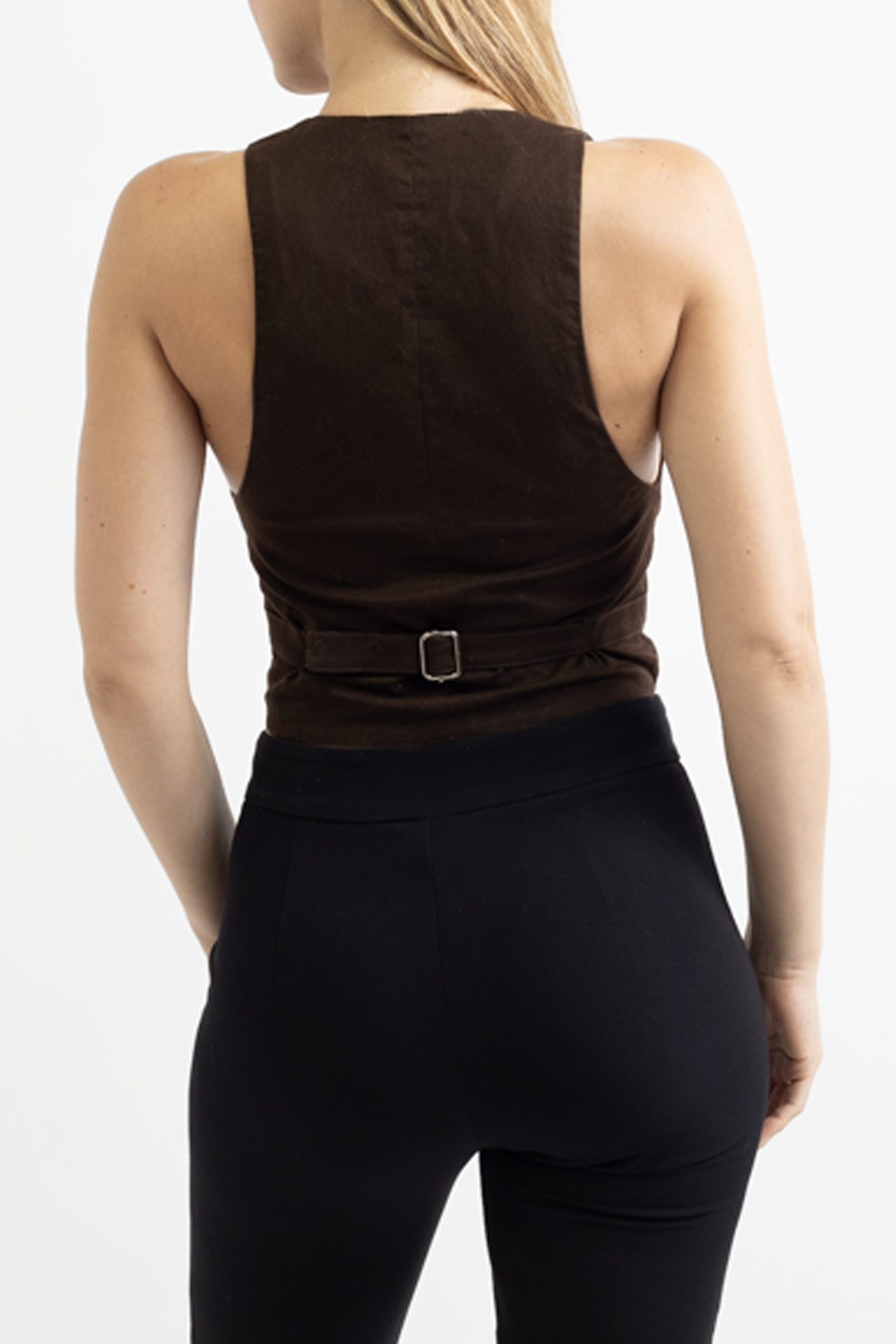 Brown Low Cut Vest