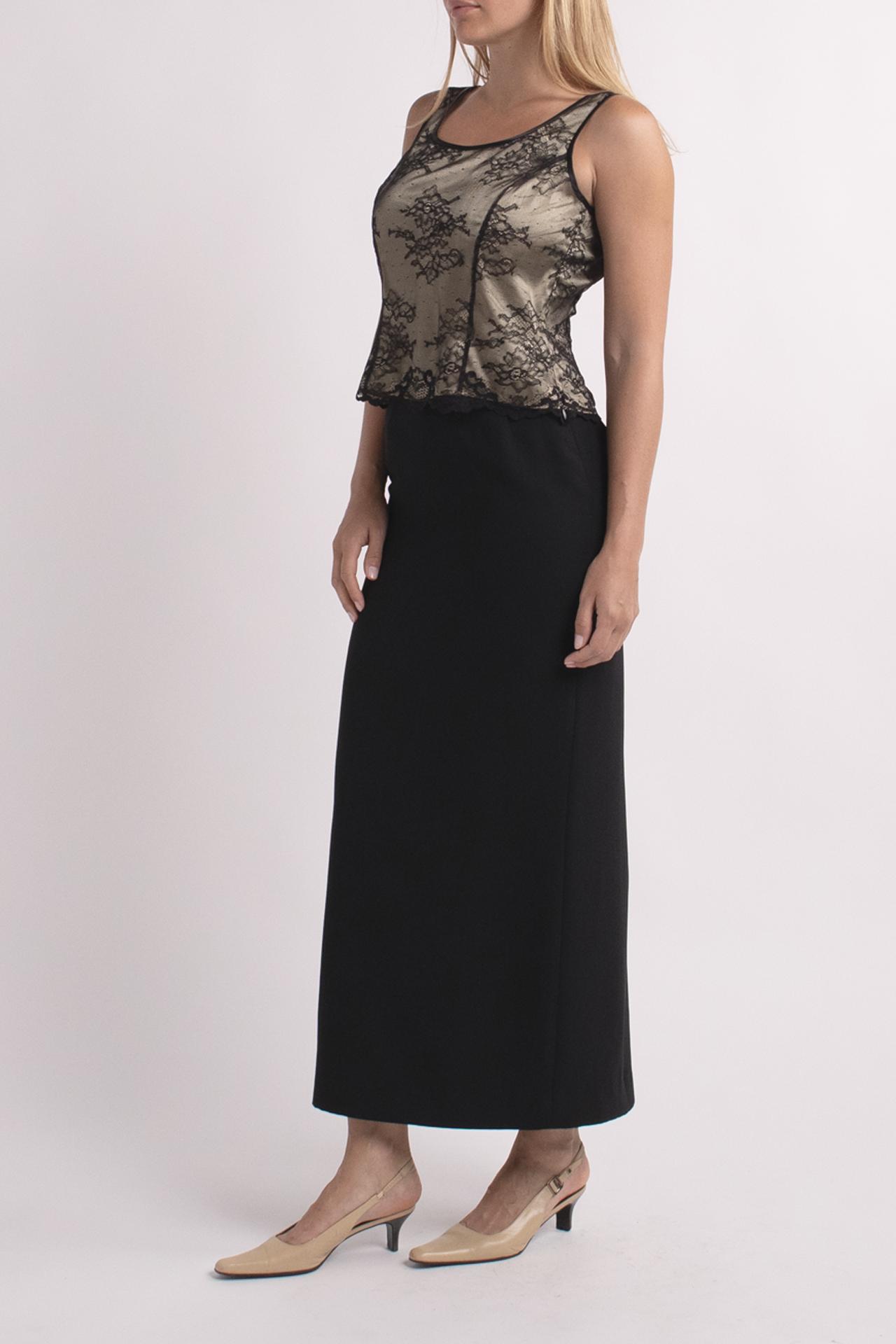 Vintage Kasper Black Maxi Skirt