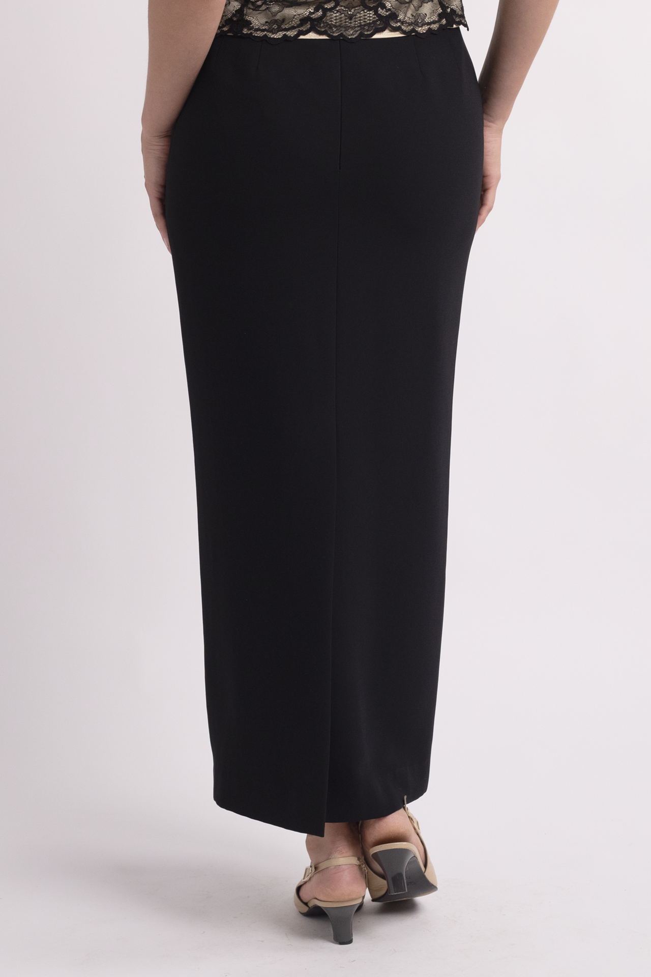 Vintage Kasper Black Maxi Skirt