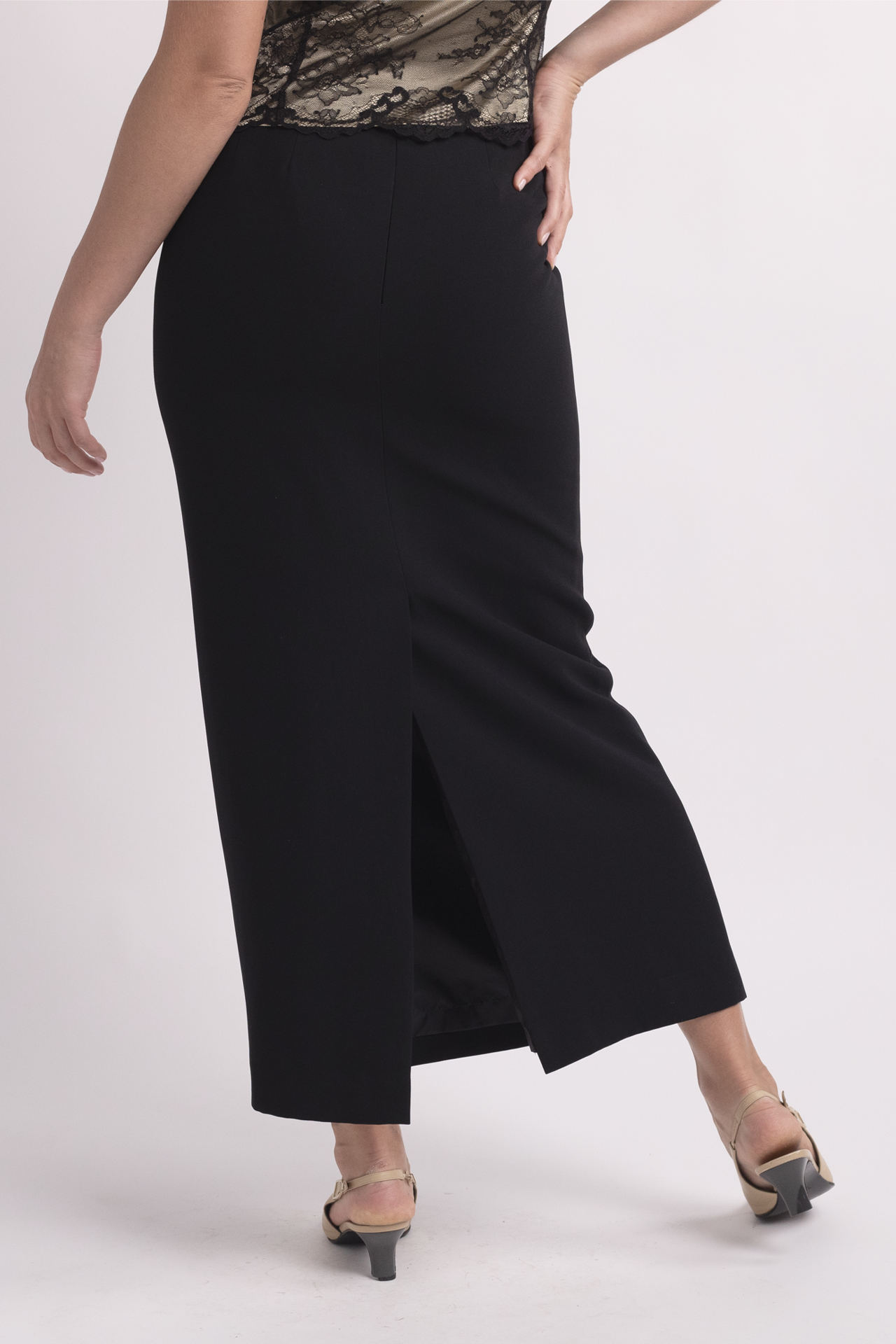 Vintage Kasper Black Maxi Skirt