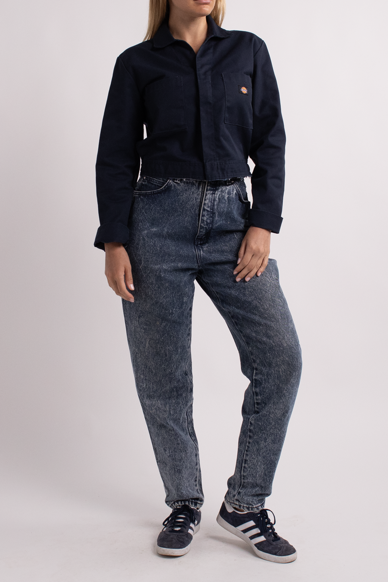 Dickie's Cropped Navy Blue Jacket