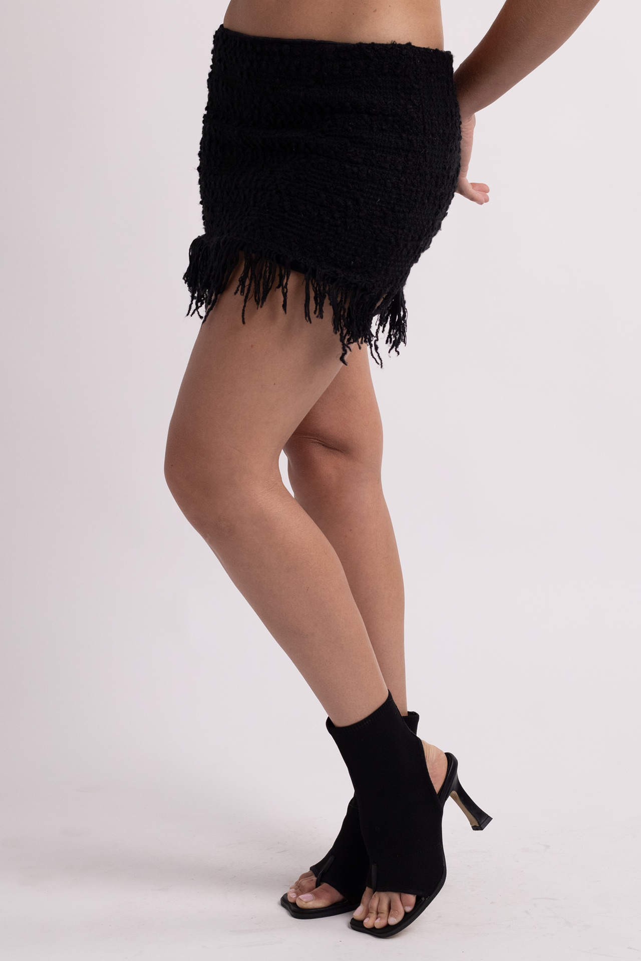 Alexis Black Knitted Mini Skirt