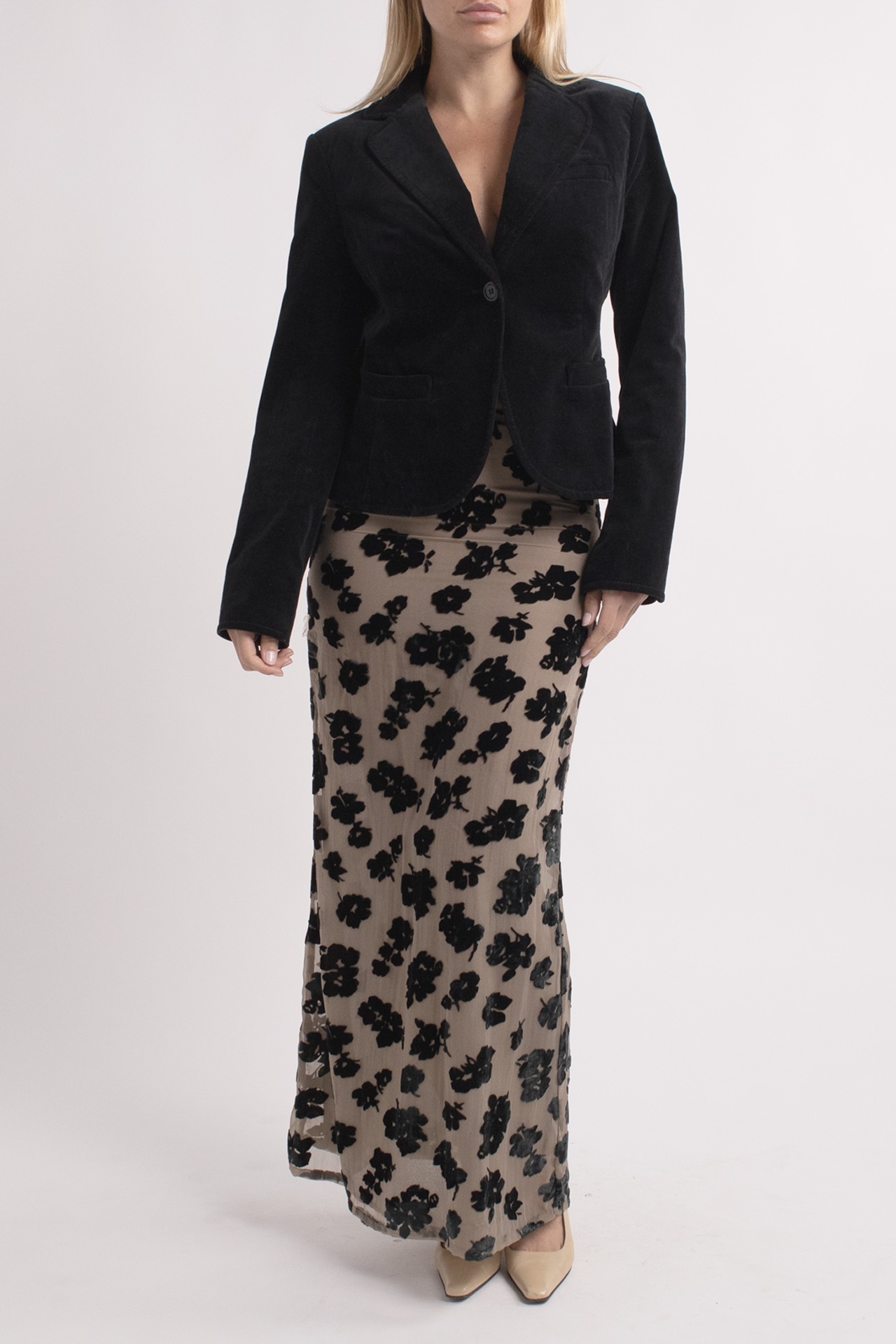 The Limited Black Velvet Blazer