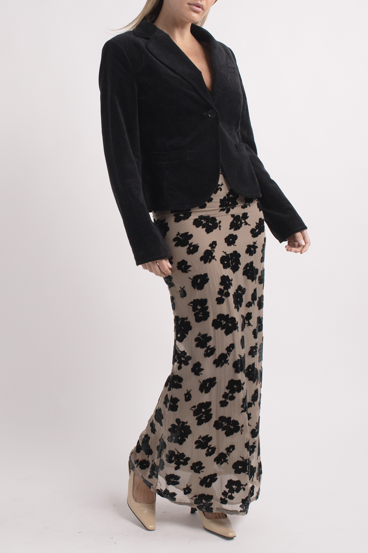 The Limited Black Velvet Blazer