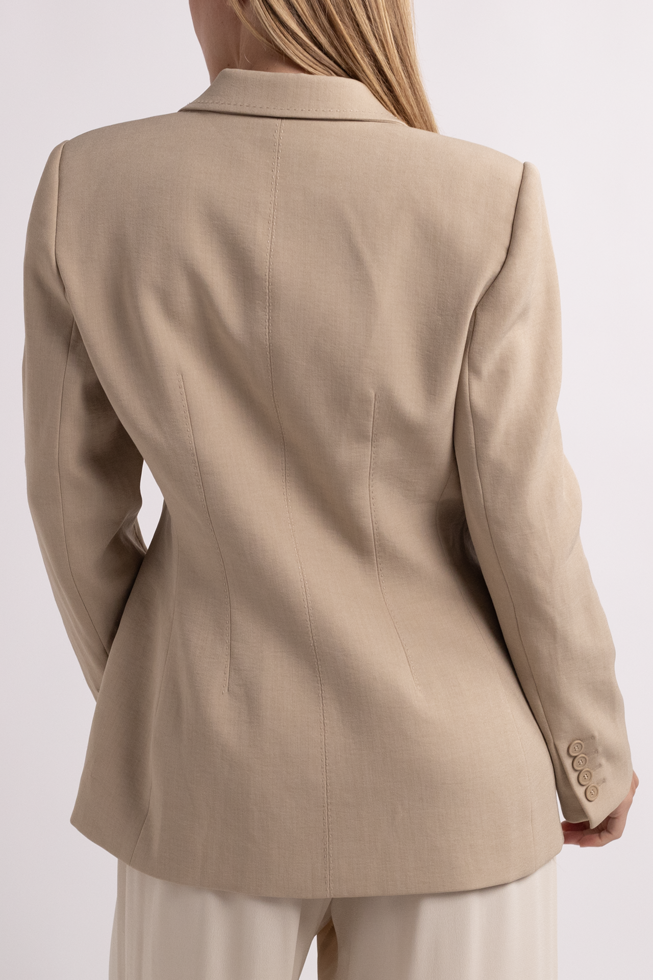 Vintage Ann Taylor Beige Blazer with Stitching