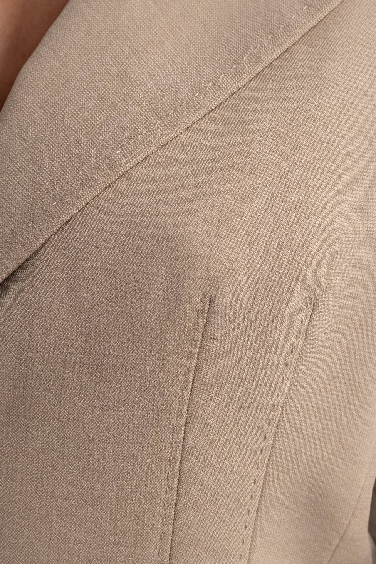 Vintage Ann Taylor Beige Blazer with Stitching