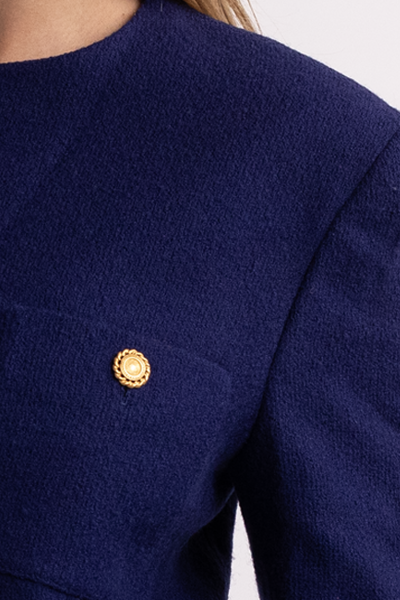 Vintage Jones NY Purple Blazer with Gold Buttons