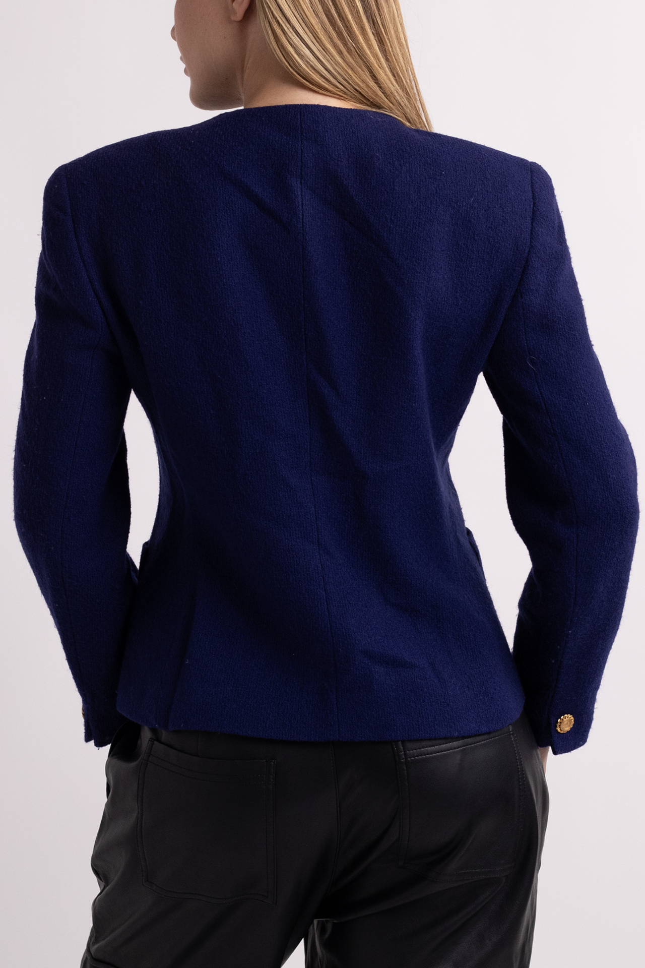 Vintage Jones NY Purple Blazer with Gold Buttons