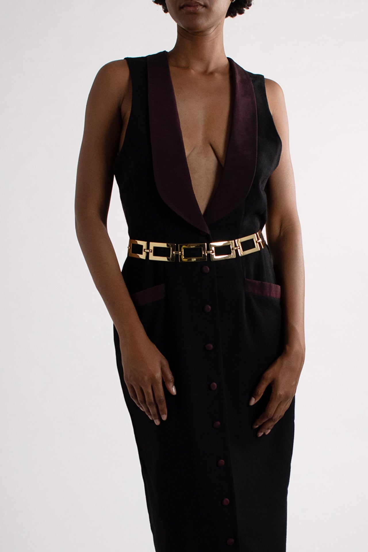 Vintage Gold Square Link Belt