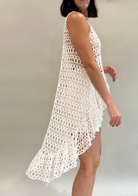 Alexis White Crochet Cover Up Top