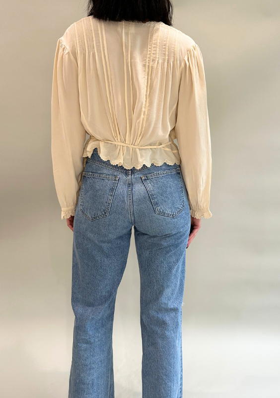 Cream Colored Long Sleeve Top