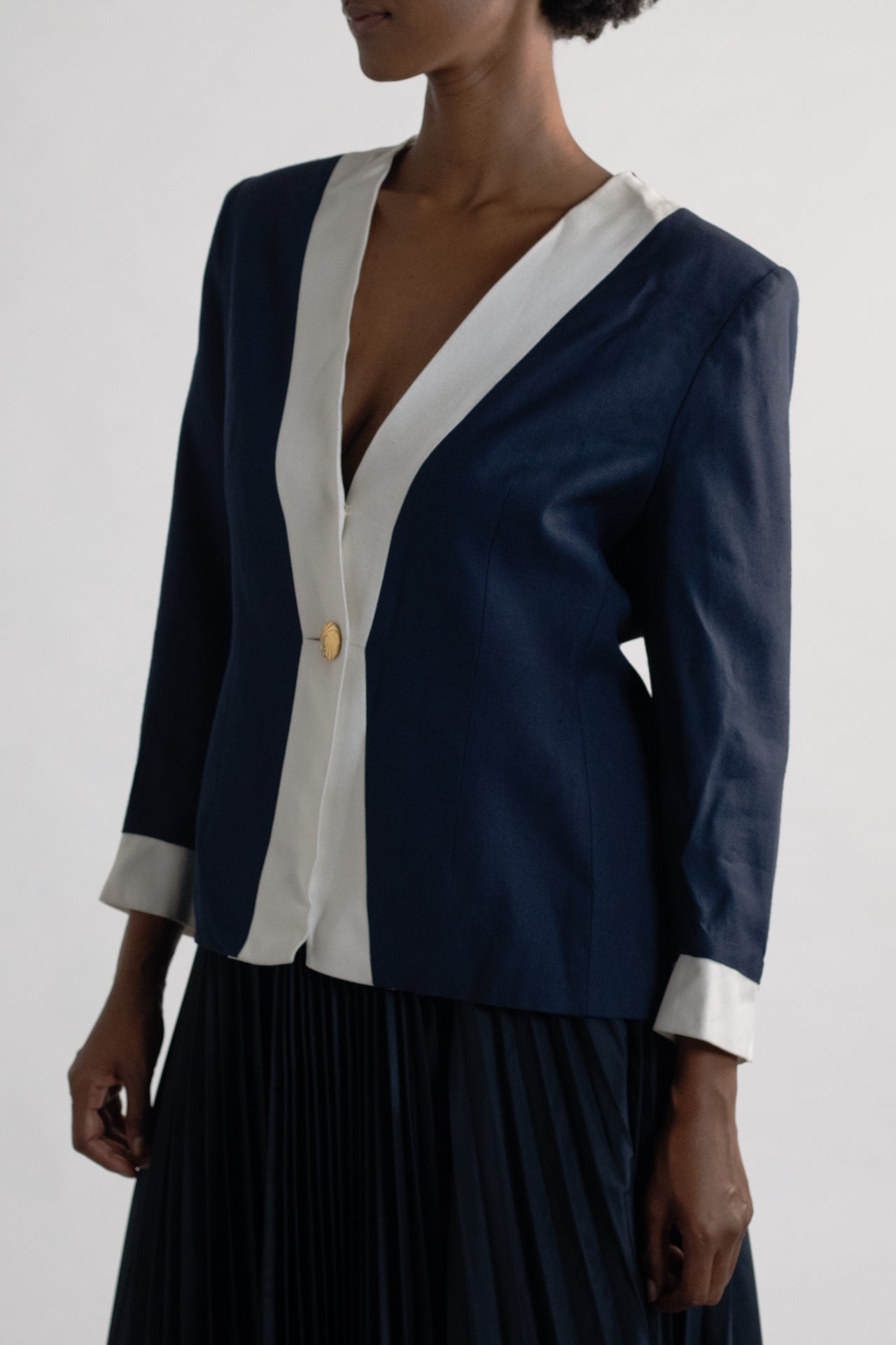 Givenchy Vintage Blue & White Blazer
