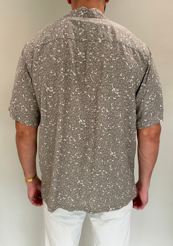 Theory Floral Short Sleeve Button Down