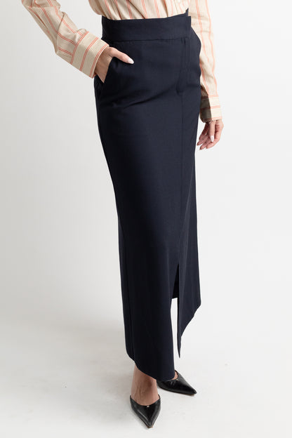 Raben Saloner Navy Blue Maxi Skirt