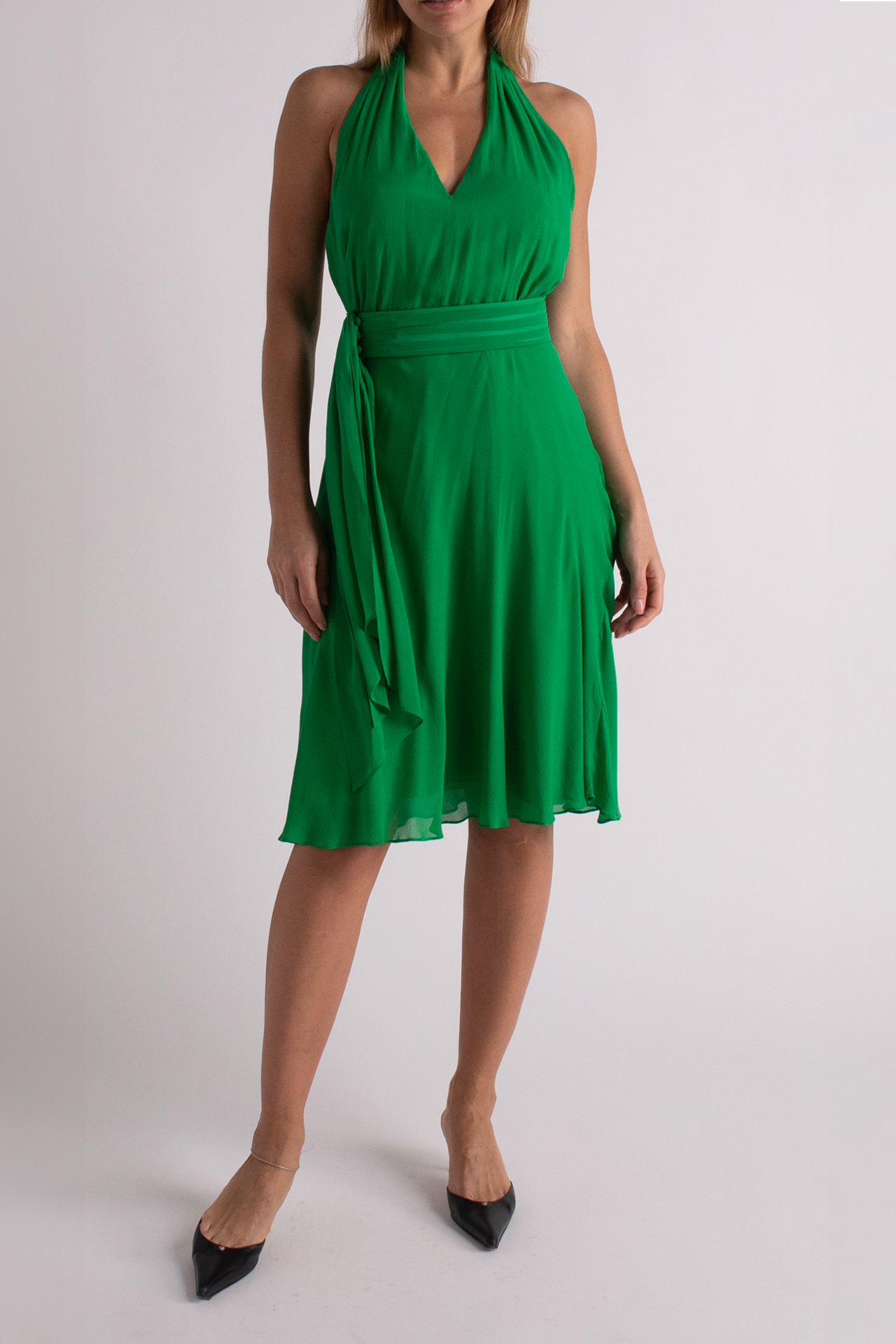 nine west green dress Vintage Nine West Green Floral Dress