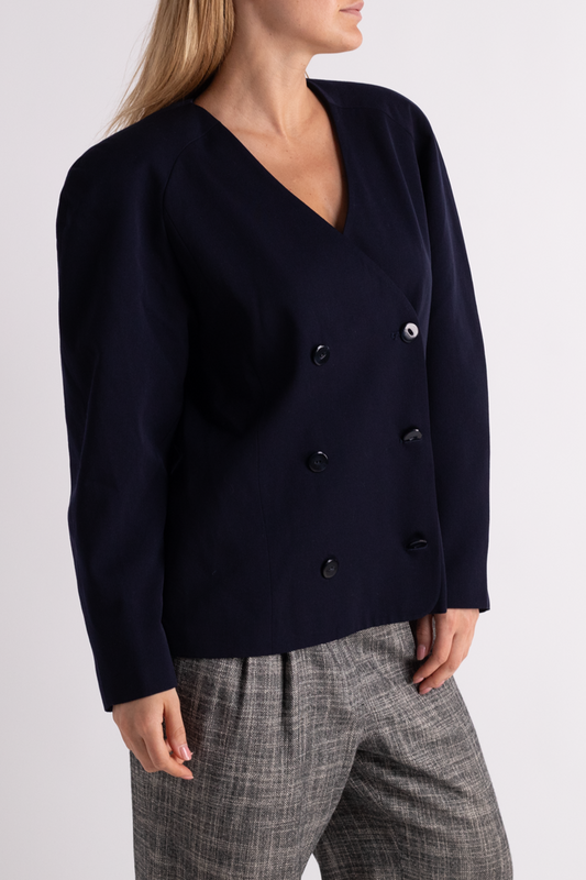 Vintage Navy Double Breasted Blazer