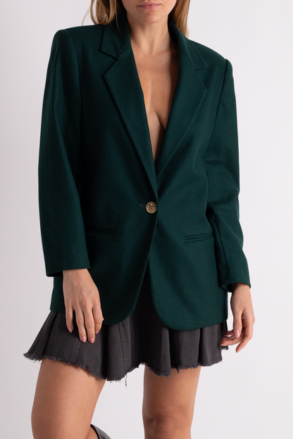 Vintage Sag Harbour Petites Green Blazer