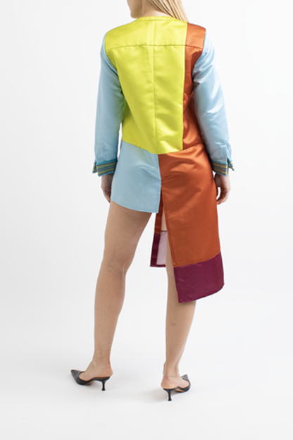 Alado Color Block Asymmetrical Jacket