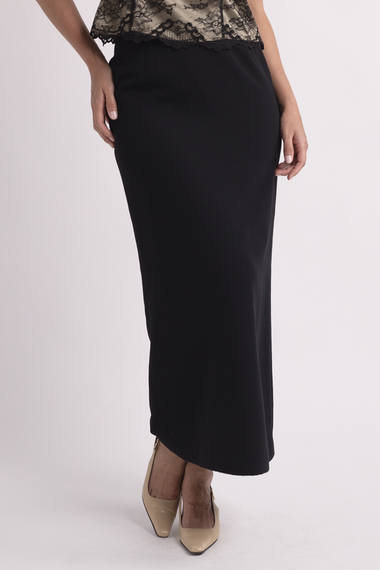 Vintage Kasper Black Maxi Skirt