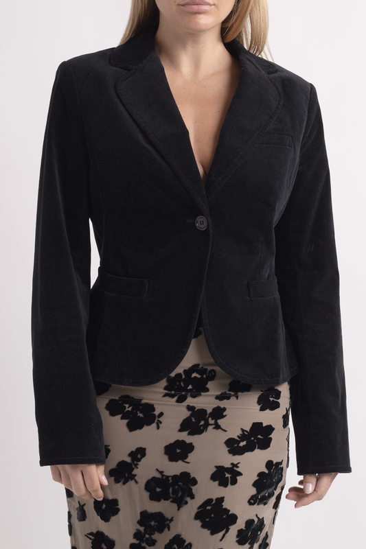 The Limited Black Velvet Blazer