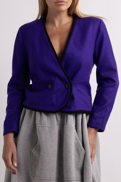 Vintage Purple Blazer with Black Lining