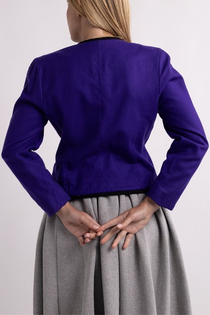 Vintage Purple Blazer with Black Lining