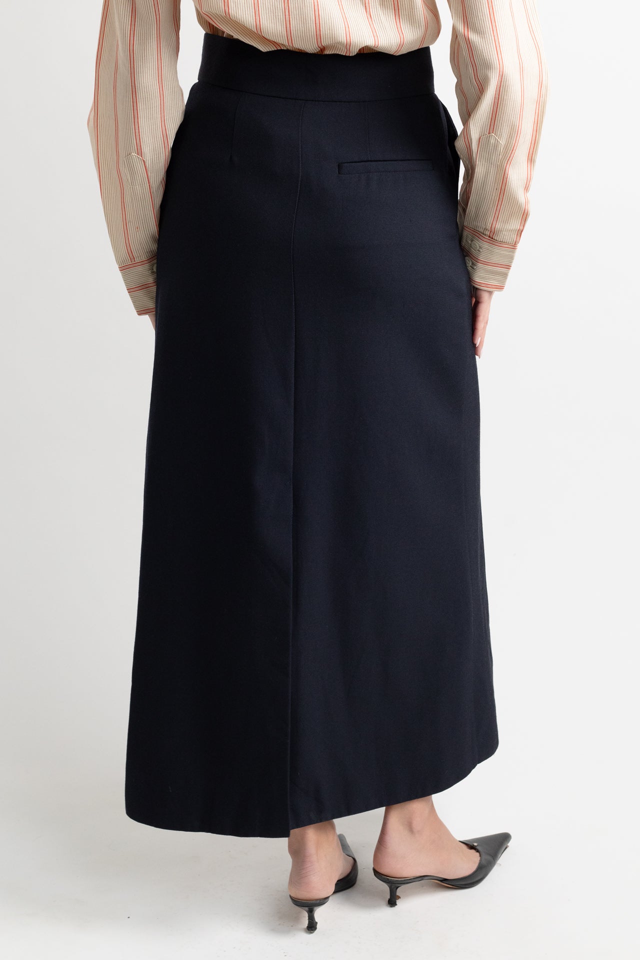 Raben Saloner Navy Blue Maxi Skirt