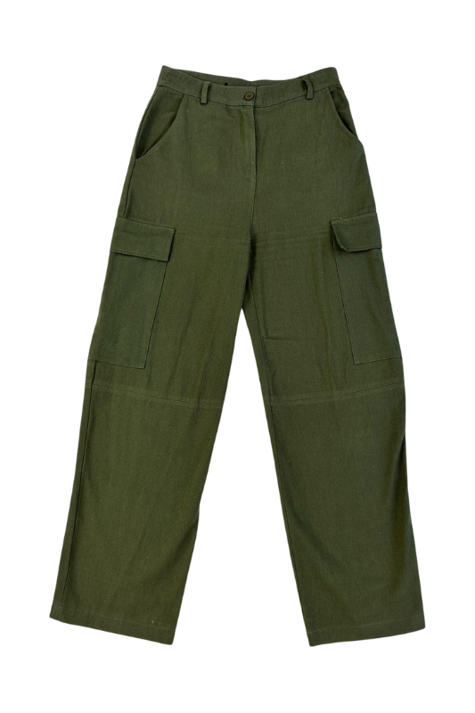 Olive Cargo Pants with Pockets