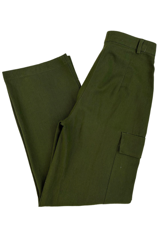 Olive Cargo Pants with Pockets