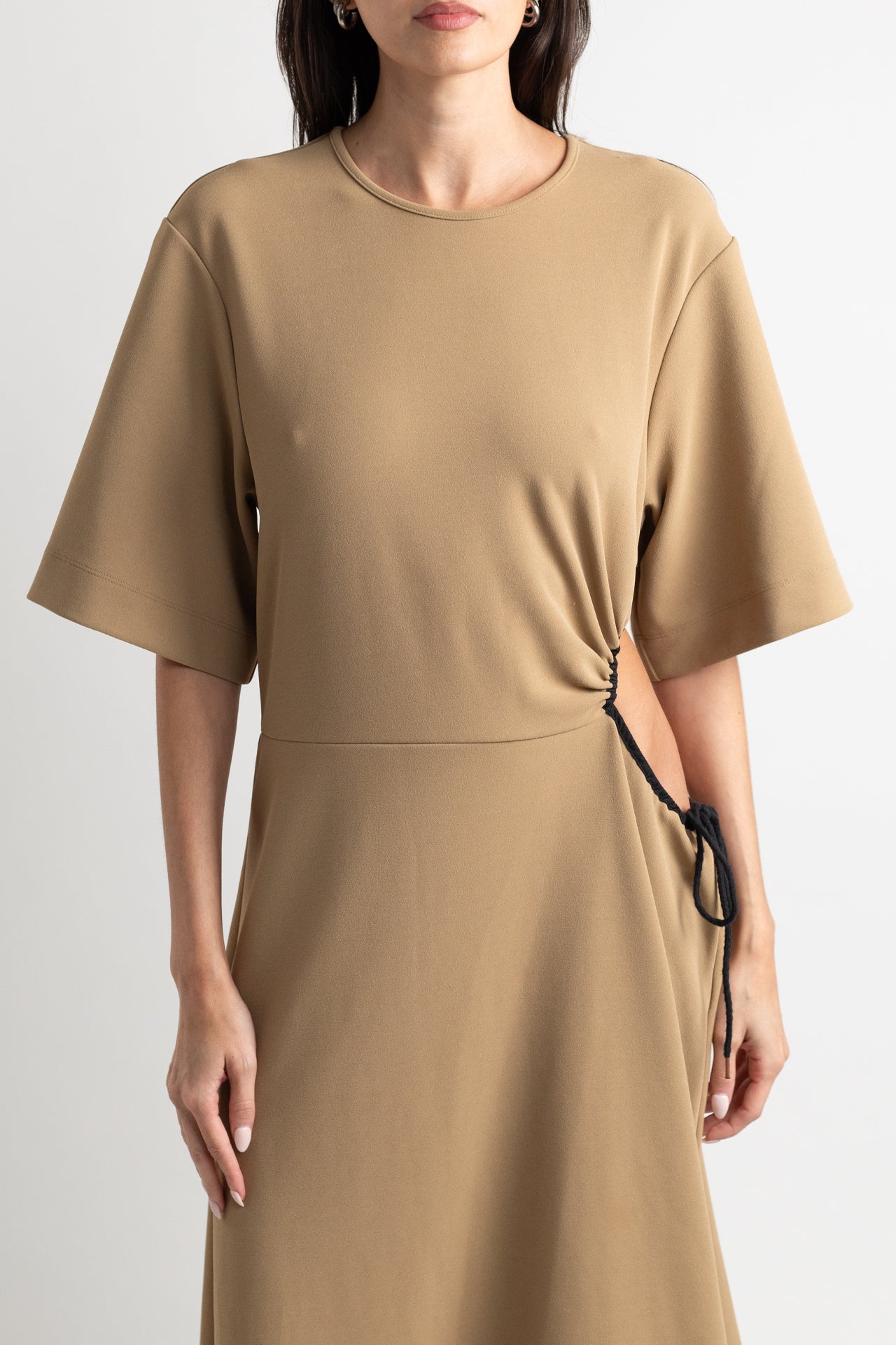 see by chloe t shirt dress See By Chlo - Drawstring Ruffled T-Shirt Dress