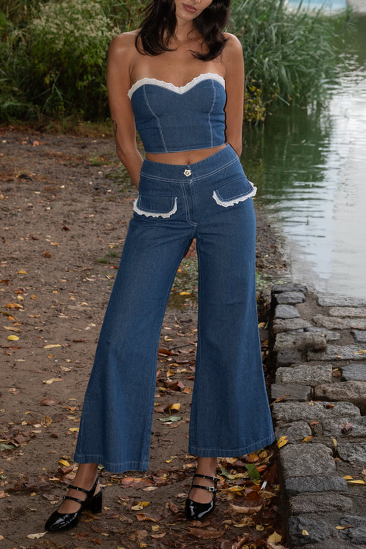 Stefania Vaidani Denim Set