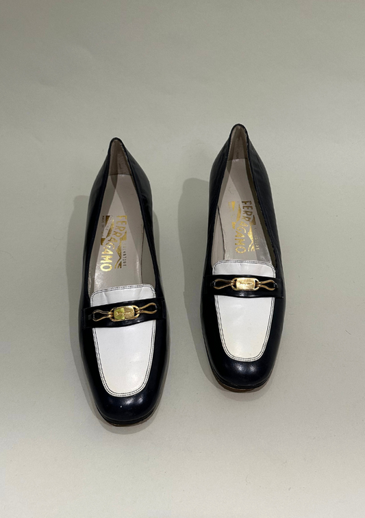 Vintage Salvatore Ferragamo Heeled Loafers