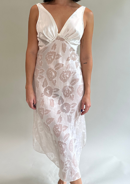 white sheer slip dress lemlem Abira Slip Dress | White | Size XS