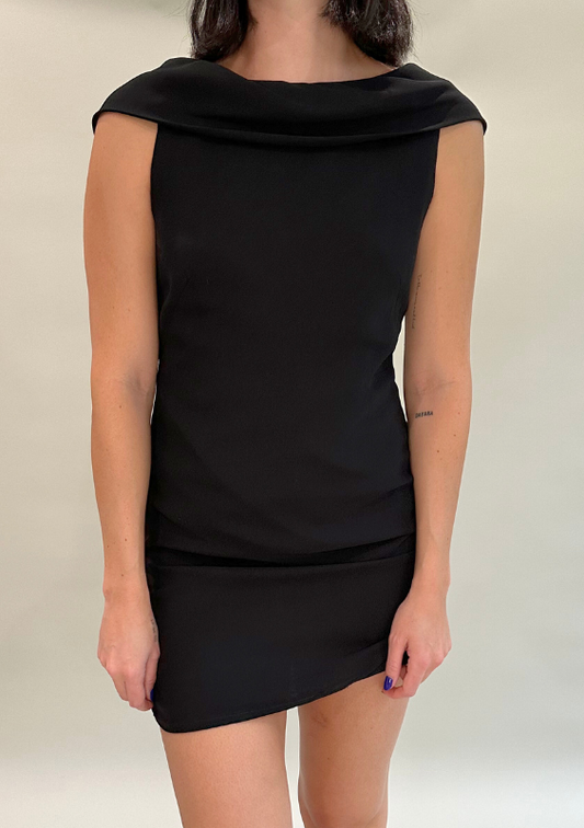 Vintage Oscar De La Renta Black Mini Dress