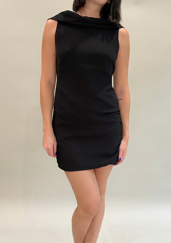 Vintage Oscar De La Renta Black Mini Dress