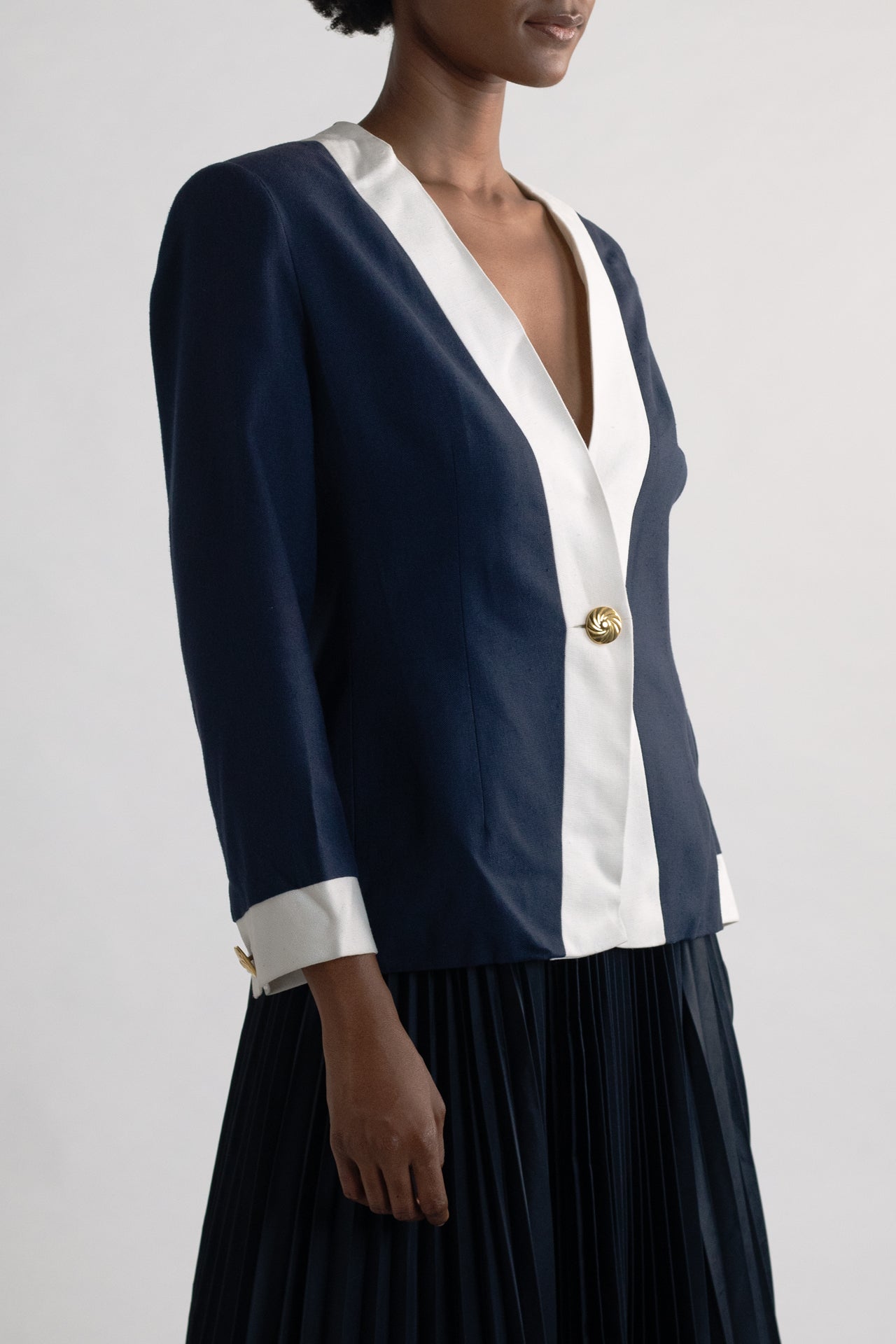 Givenchy Vintage Blue & White Blazer