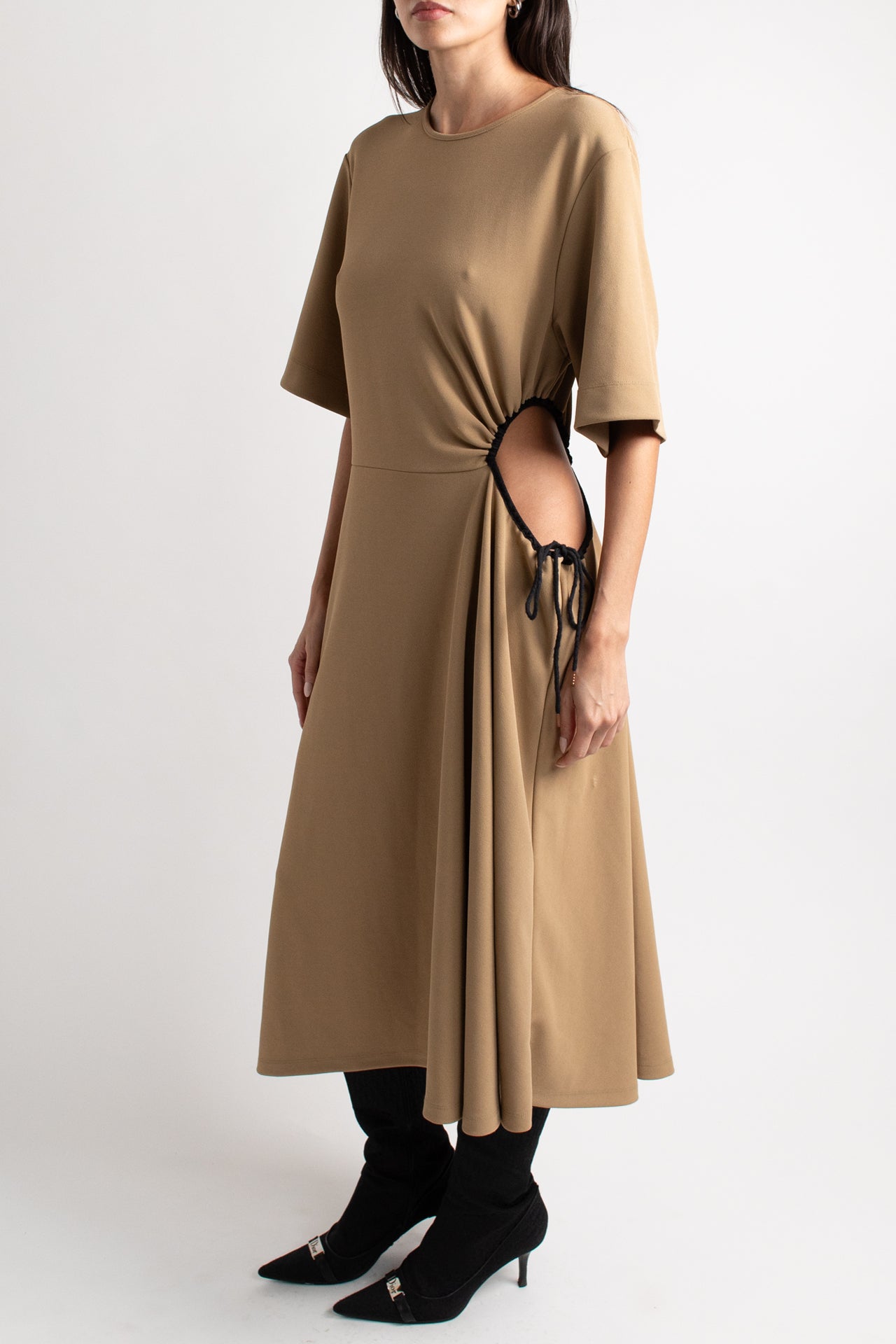 See by Chloe Tan Dress with Cutout The Archive Project See by Chloe Tan Dress with Cutout The Archive Project