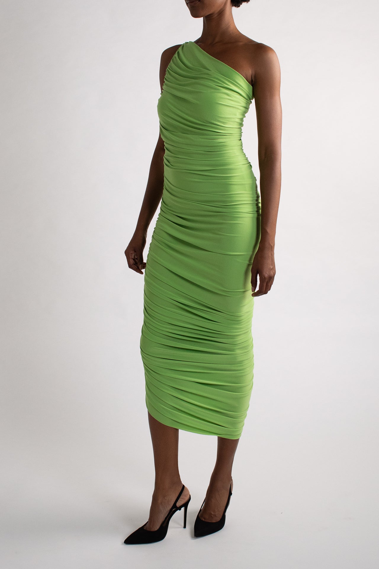 Norma Kamali Green Fitted Dress