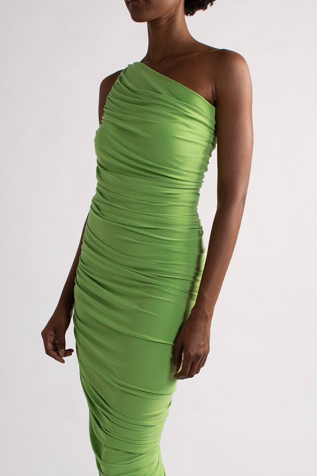 Norma Kamali Green Fitted Dress