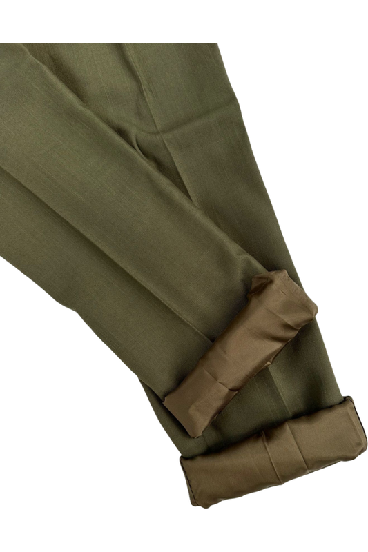 Vintage Olive Cuff Trousers