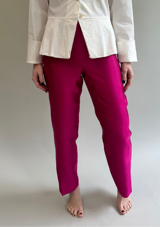 Vintage Fuchsia Cropped Trousers