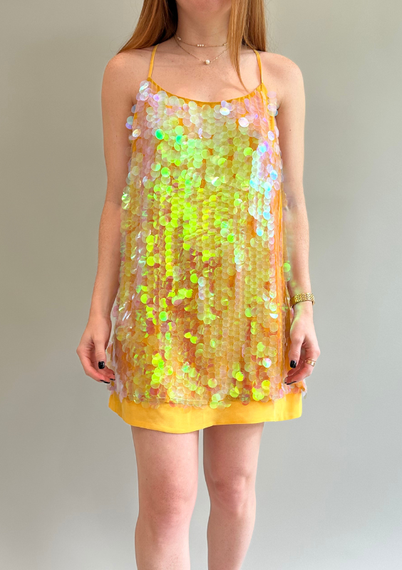 LPA Sequined Spaghetti Strap Mini Dress