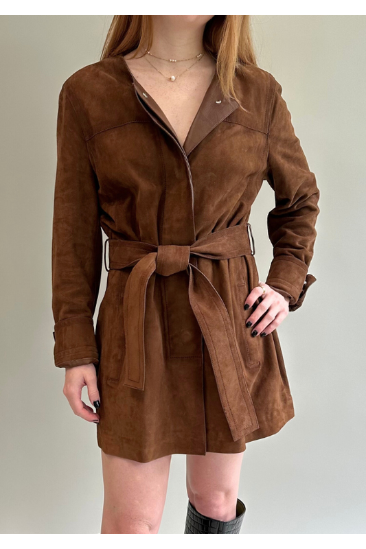 Vintage Massimo Dutti Chocolate Suede Jacket